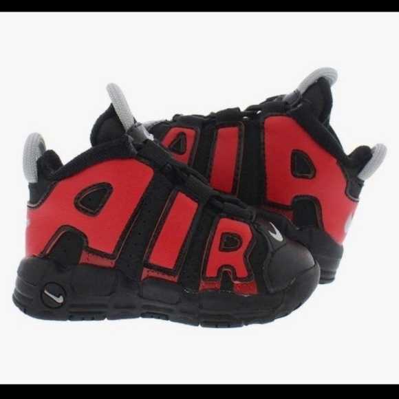 Nike Air More Uptempo "BRED" Toddler size 5c *NEW* - Picture 1 of 10